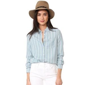 Paige Vineland Stripe Trista Tenna Chambray Size S